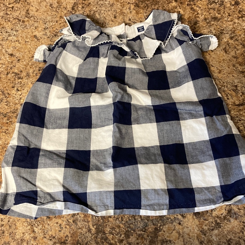Janie and Jack Blue and White Checkered Dress